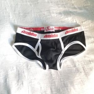 Aussiebum Ribbed Black Medium